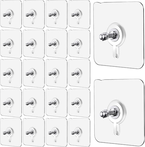 Wall Mount Screw Hooks for Kitchen Bathroom Bedroom Living Room 10 Pcs