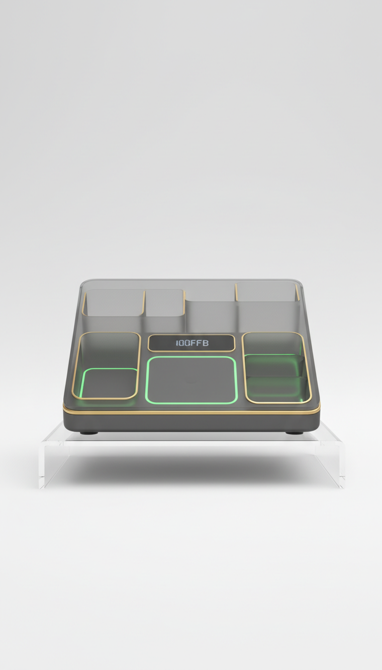 Tempered Glass Smart Desk Organizer